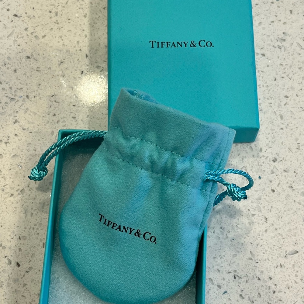 🌻HP🌻 Tiffany color Splash oval tag pendant & mixed bead chain necklace - Picture 2 of 5